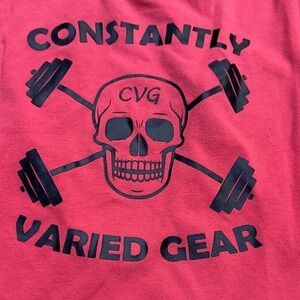 Constantly Varied Gear Red Tank Top with Skull Graphic